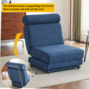 Foldable Single Chair Sofa Bed With Pillow, Easy To Store, Breathable And Wearable Linen