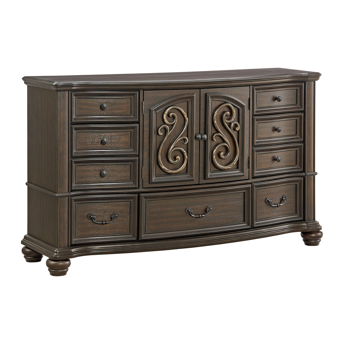 Brunswick 7-Drawer Dresser in Dark Brown by Elements International