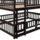 Low Bunk Bed With Slide, Fence And Ladder