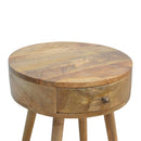 Nordic Chestnut Circular Nightstand