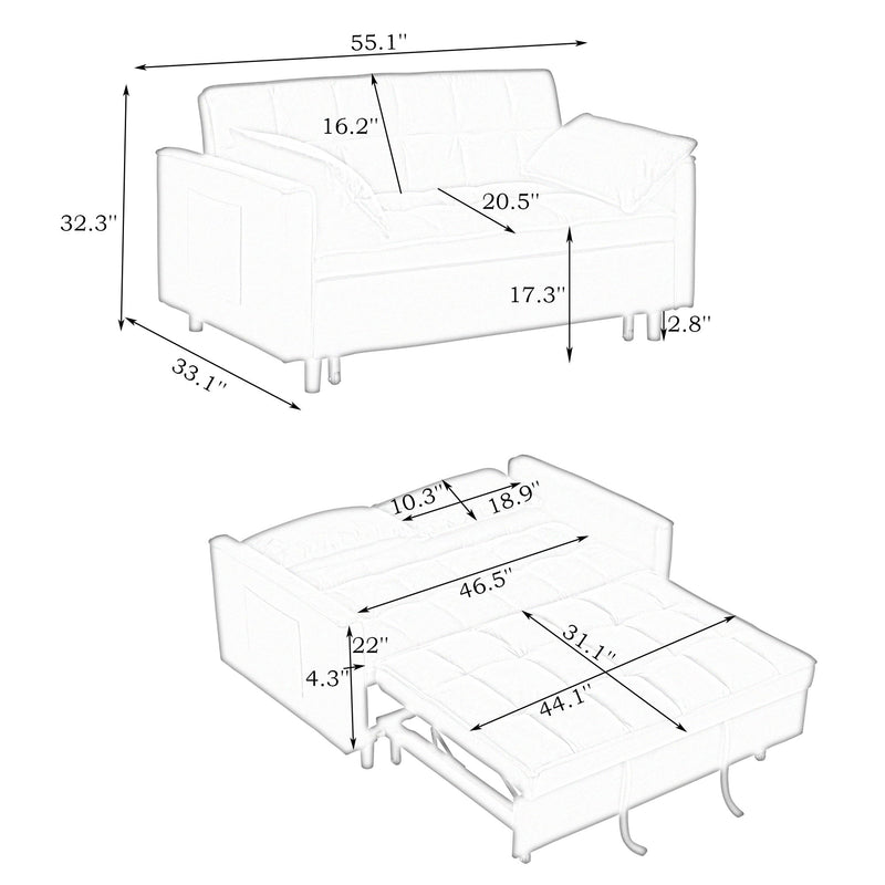 Upholstered Broaching Machine, Plank Support, Upholstered Frame Broaching Machine, Twin Bed - Beige