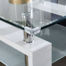 Clear Glass Top Side Table, Modern Design For Home