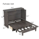 Solid Pine Murphy Bed Chest Cube Cabinet Bed With Charging Station And Large Storage Drawer For Home Office Or Small Room