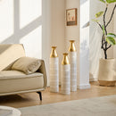 Floor Metal Vases Decorated White Metal Vases (Set of 3) Gorgeous Home Decoration Large Glazed Metal Vases - White