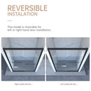 Frame Double Sliding Shower Door, Bypass Bathroom Sliding Door With Premium Clear Tempered Glass, Hardware Sliding Glass Shower Enclosure - Matte Black