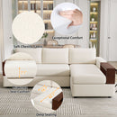 Sectional Sofa Upholstered Sofa Couch With Reversible Armrests For Living Room