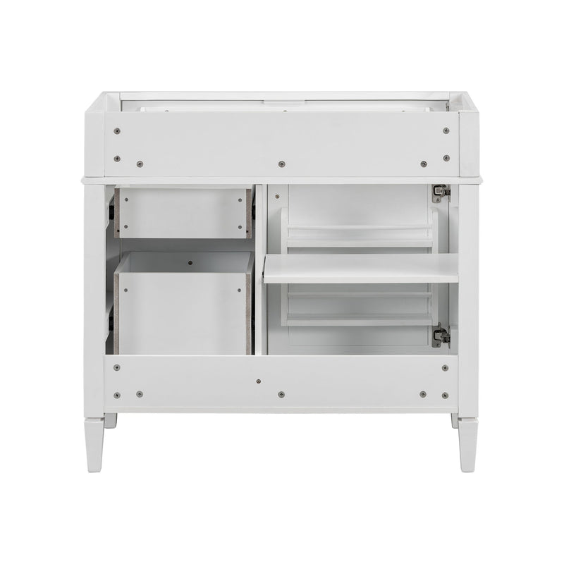 Bathroom Vanity Without Top Sink, Modern Bathroom Storage Cabinet With 2 Drawers And A Tip-Out Drawer