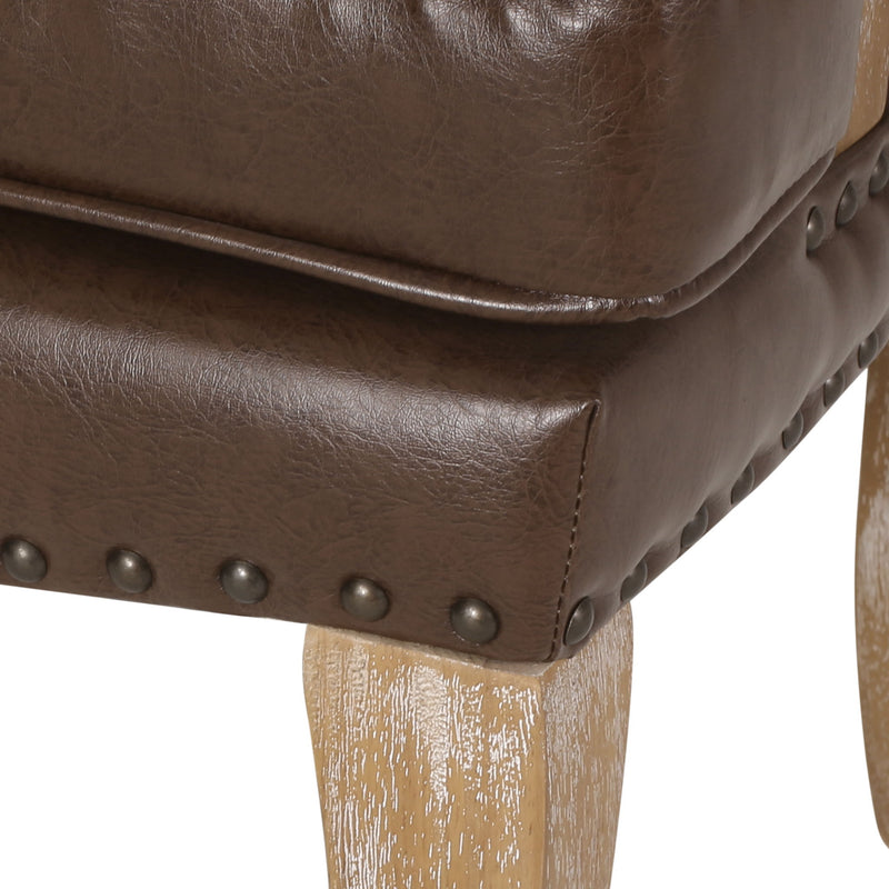 French Country Style Dining Chair With Nailhead Trim