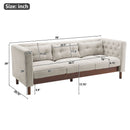 Upholstered Sofa Modern 3 Seater Sofa Couch With Tufted Design For Living Room