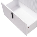 Bathroom Vanity With Ceramic Sink, Fluted Design