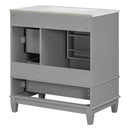 Freestanding Bathroom Vanity With Sink, Soft Close Door, 3 Drawers