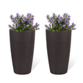 Tall Planters Set With Water Level Monitor And Auto Watering