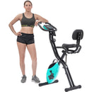 Exercise Bike Folding Stationary Bikes For Home With 16 Level Magnetic Resistance