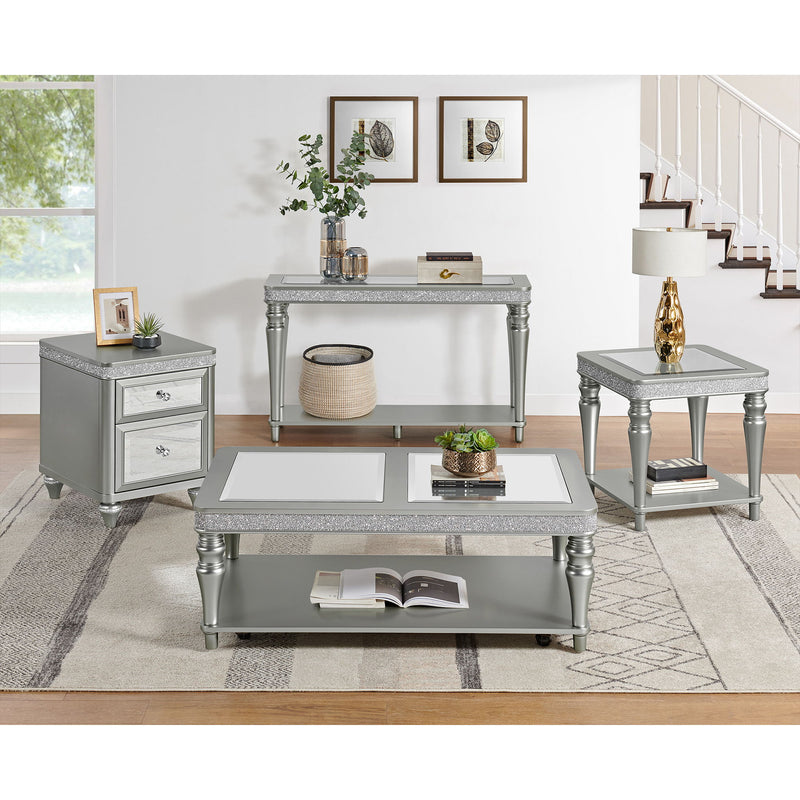 Avril - Coffee Table With Casters - Silver