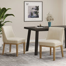Modern Dining Chair With Durable Fabric Upholstery And Sturdy Wooden Frame (Set of 2)