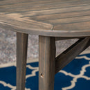 Outdoor Acacia Wood Bar Table With Slat Top