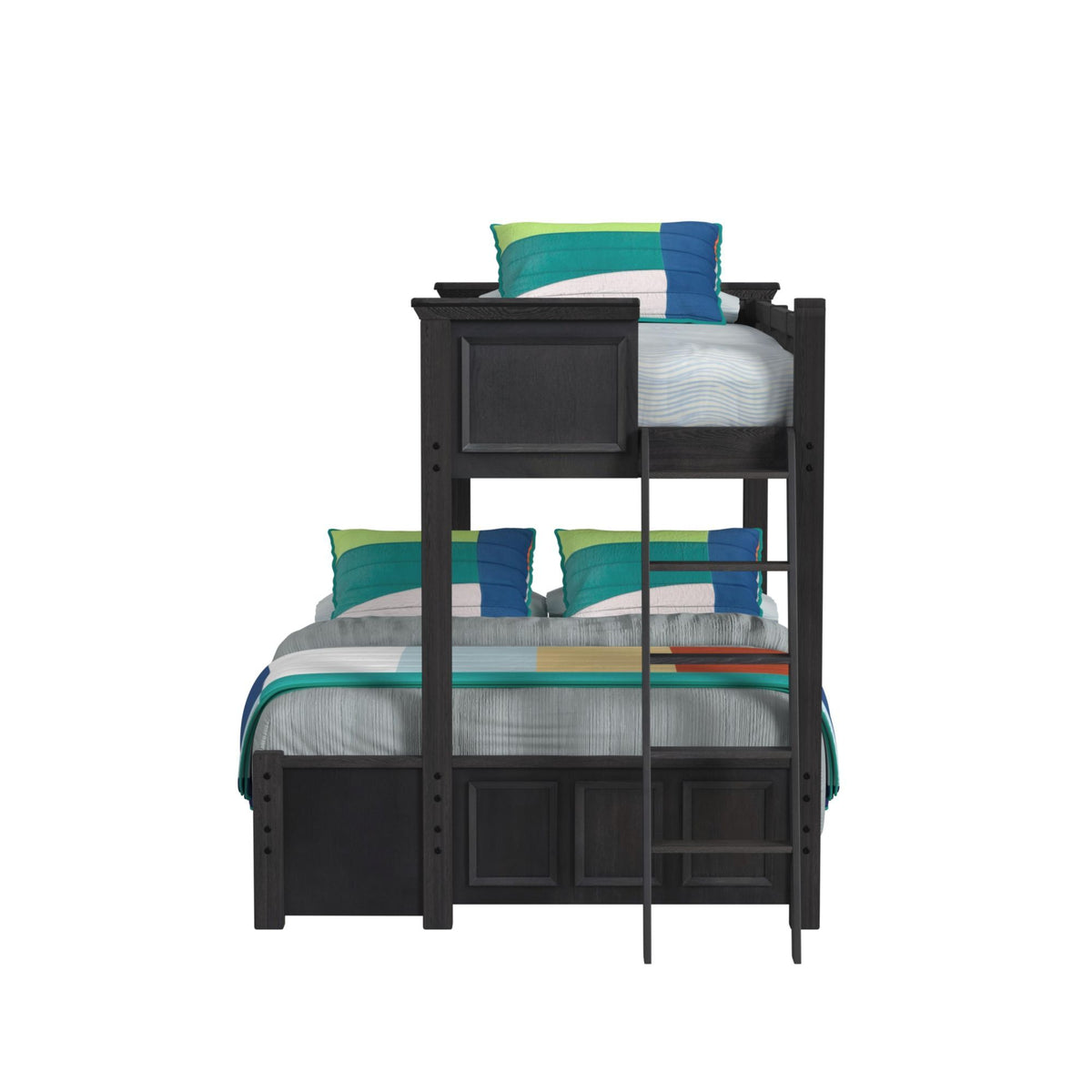 Hampton Kids Bunk With Ladder in Black by Elements International, view 4