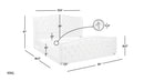 Fontana - Handcrafted Wingback Upholstered Platform Bed Frame