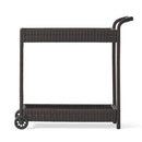 Resin Wicker Bar Cart With Metal Frame - Brown