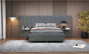 Upholstered Platform Bed With Big Headboard