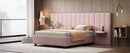 Upholstered Platform Bed With Big Headboard