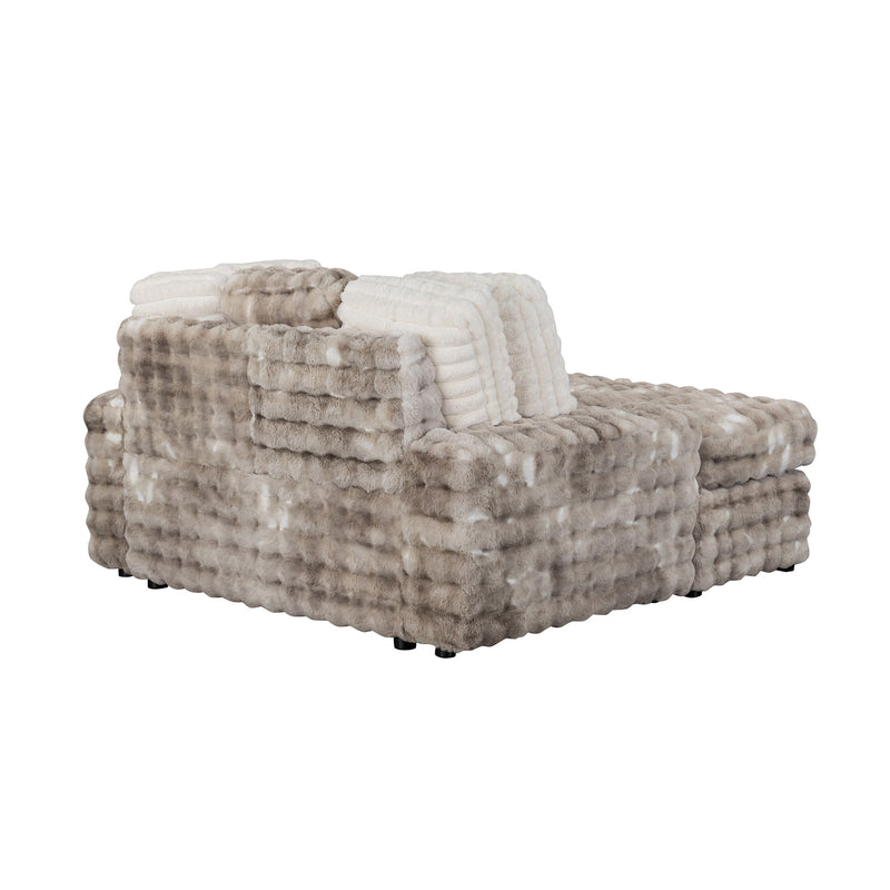 Julia - Lounger Sofa With USB - Gray