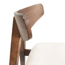 Mid Century Modern Counter Stool With V Shape Frame And Upholstered Seating