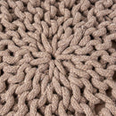 Moro - Knitted Cotton Round Pouf With Pumpkin Shape