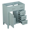 30" Bathroom Vanity Without Sink, Cabinet Base Only, Bathroom Cabinet With Drawers - Green