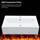 Console Sink With 304 Legs, 24" X 16.75", Wall Mounted Design - White / Black