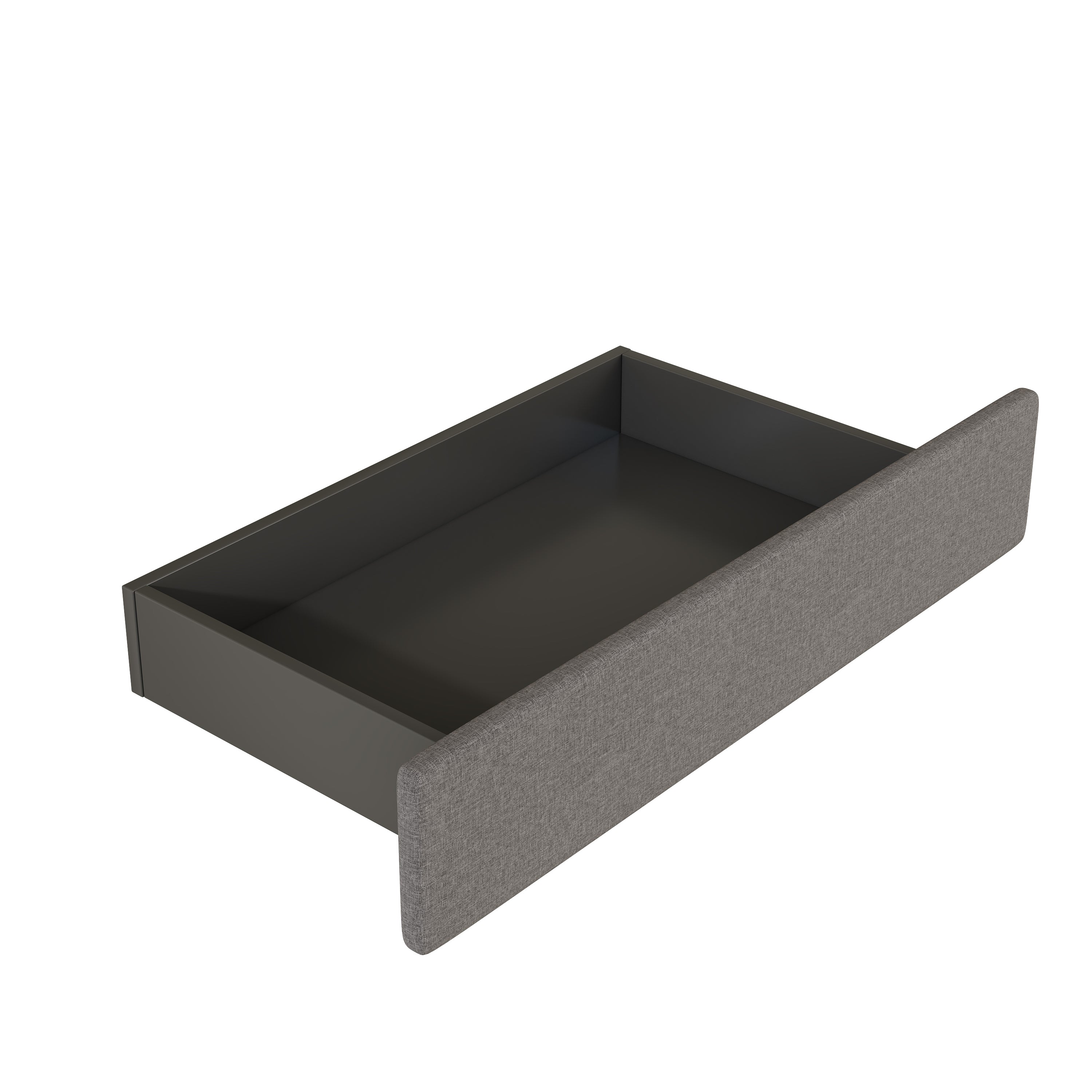Queen Size Upholstered Platform Bed with 2 Drawers and 2 sets of USB Ports on each side, Linen Fabric, Gray - Atlantic Fine Furniture Melbourne FL