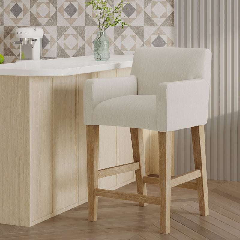 Serenitia - Upholstered Counter Chair With Straight Arm