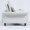 Modern Fabric Multi-Functional Sofa Bed With Adjustable Armrests And Backrests