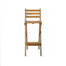 Outdoor Acacia Wood Folding Patio Barstool