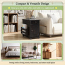 Vintage Flip Top Side Table With USB Ports