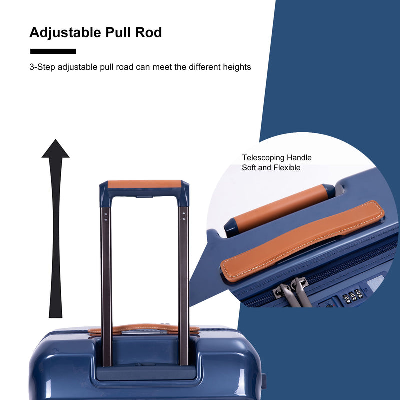 24" Luggage Lightweight Suitcase Tsa Lock USB Port Luggage Wheel