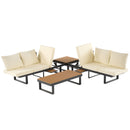 Outdoor Sectional Sofa Set With Adjustable Reclining Seats