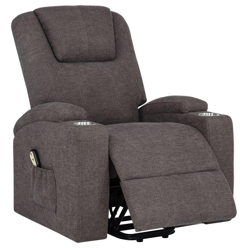 Louie - Chenille Upholstered Power Lift Massage Chair