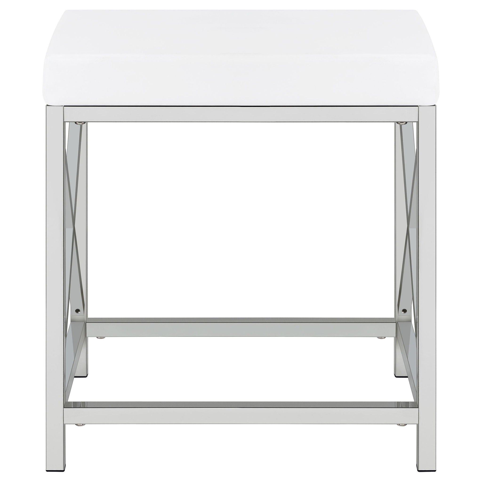 Eliza Vanity Set with Lighting & Stool White and Chrome