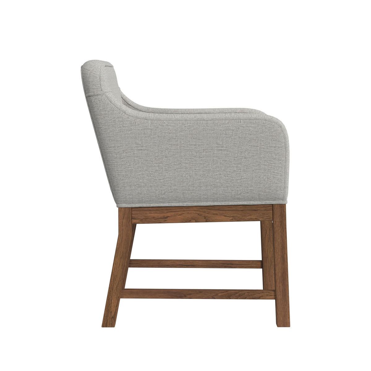 Glinda Upholstered Fabric Dining Chair (Set of 2) in Brown / Light Gray by Elements International, view 3