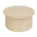 Coffee Table, Round Coffee Table, Modern Side Tables Accent End Table For Living Room, Apartment - Natural