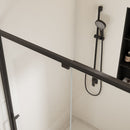 Adjustable Shower Door With Clear SGCC Tempered Glass And Aluminium Alloy Frame - Matte Black