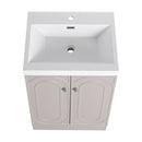 Contemporary Freestanding Bathroom Vanity With Resin Sink & Soft-Close Cabinet Doors