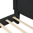 Upholstered Bed With Slats Support, No Box Spring Needed