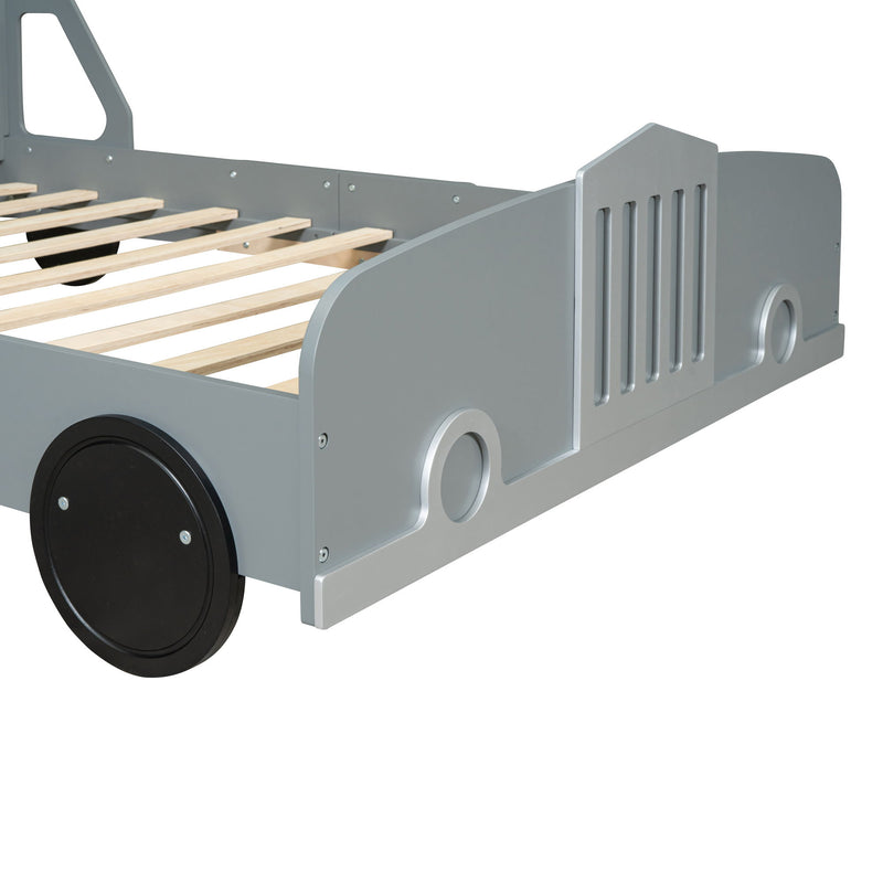 Car Shaped Platform Bed With Wheels