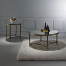 Aditya - Coffee Table - Mirrored & Antique Brass