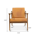 Brandon - Antique Leather Lounge Chair - Brown / Tan