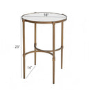 Bedford - Oval Mirror Accent Table - Antique Bronze