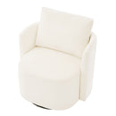 360° Modern Swivel Chair With Upholstered Curved Design