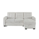 Gustavo - Sofa, Pull Out Bed, Storage Chaise, USB And Cup Holders - Beige